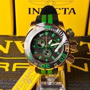 Invicta Pro Diver 48991 Gold Green Chronograph 52mm Men’s Watch
